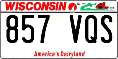 WI license plate 857VQS