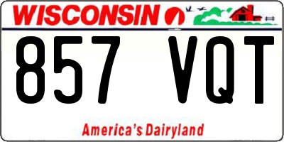 WI license plate 857VQT