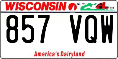 WI license plate 857VQW