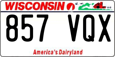 WI license plate 857VQX