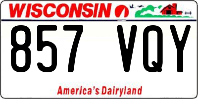 WI license plate 857VQY