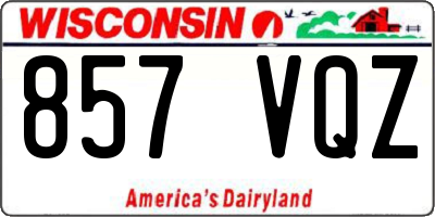 WI license plate 857VQZ
