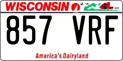 WI license plate 857VRF