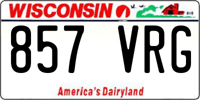 WI license plate 857VRG