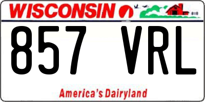 WI license plate 857VRL