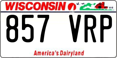 WI license plate 857VRP