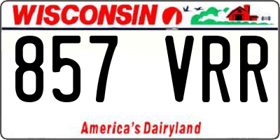 WI license plate 857VRR