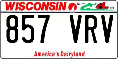 WI license plate 857VRV