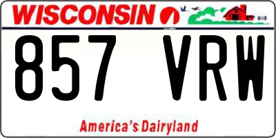 WI license plate 857VRW