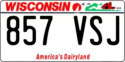 WI license plate 857VSJ