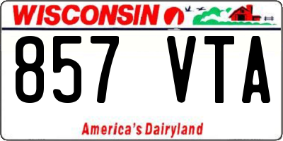 WI license plate 857VTA