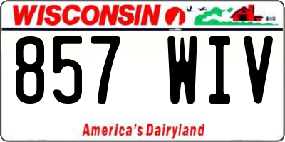 WI license plate 857WIV