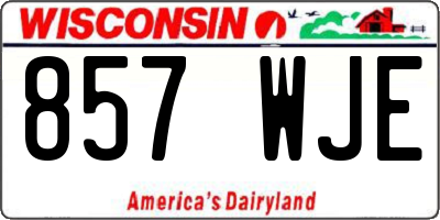 WI license plate 857WJE