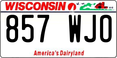 WI license plate 857WJO