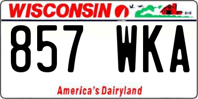 WI license plate 857WKA