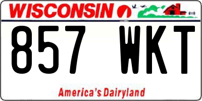 WI license plate 857WKT