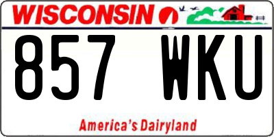 WI license plate 857WKU