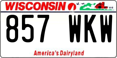 WI license plate 857WKW