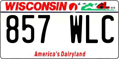 WI license plate 857WLC