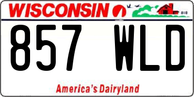 WI license plate 857WLD