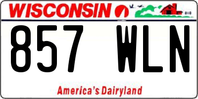 WI license plate 857WLN