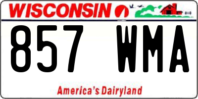 WI license plate 857WMA
