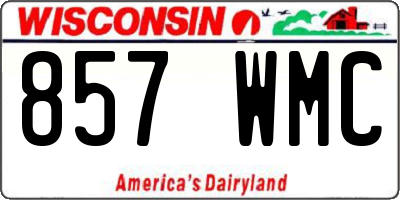 WI license plate 857WMC