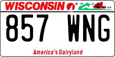 WI license plate 857WNG