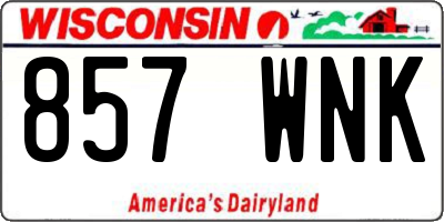 WI license plate 857WNK