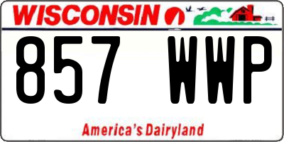 WI license plate 857WWP
