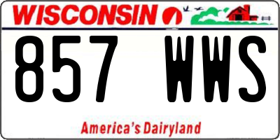 WI license plate 857WWS
