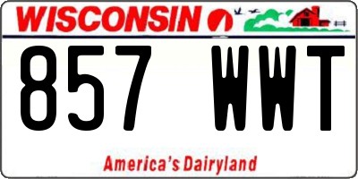 WI license plate 857WWT