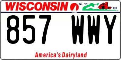 WI license plate 857WWY