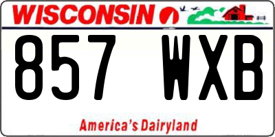 WI license plate 857WXB