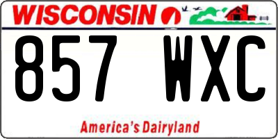 WI license plate 857WXC
