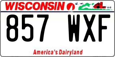 WI license plate 857WXF