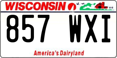 WI license plate 857WXI