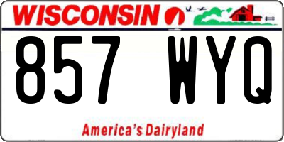 WI license plate 857WYQ