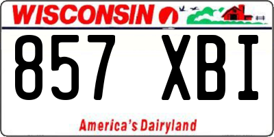 WI license plate 857XBI