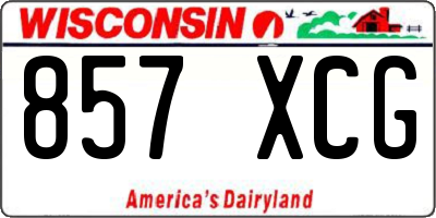 WI license plate 857XCG