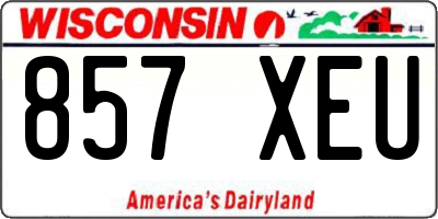 WI license plate 857XEU