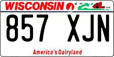 WI license plate 857XJN