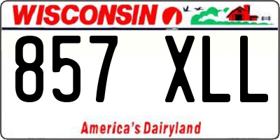 WI license plate 857XLL