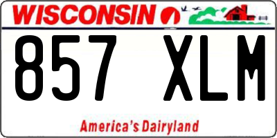 WI license plate 857XLM