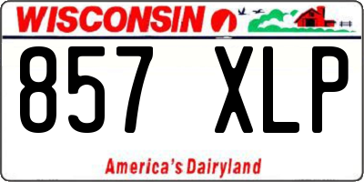 WI license plate 857XLP