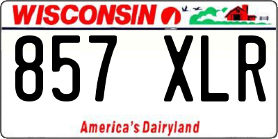 WI license plate 857XLR