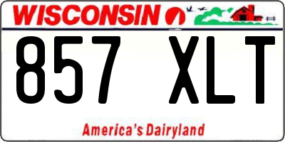 WI license plate 857XLT