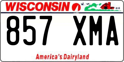 WI license plate 857XMA