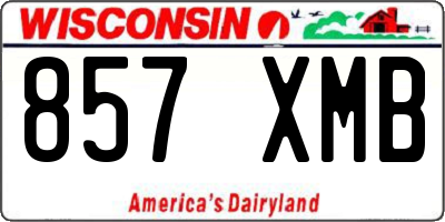WI license plate 857XMB