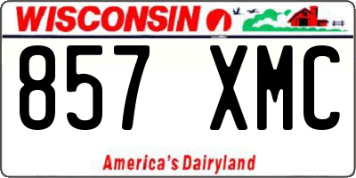 WI license plate 857XMC